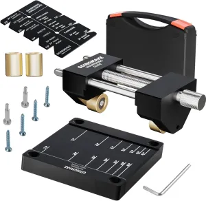 Honing Guide System Chisel Sharpening Kit for Woodworking Chisels and Planes 5/32" to 3" Chisel Sharpener Sharpening Holder Guide with Sharpening Angle Fixture, Angle Gauge and Storage Case