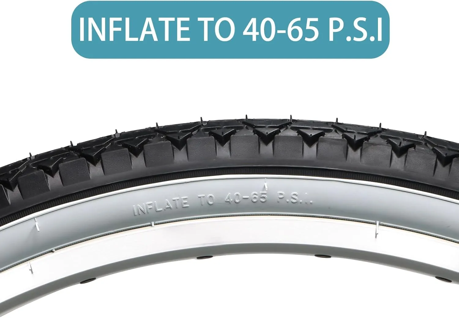 Hycline 26x2.125 Cruiser Bike Tires Set: 2-Pack 26-inch Premium Butyl Rubber Puncture-Resistant Folding Replacement Bicycle Tires for Beach Cruiser and Urban Commuting Bicycle