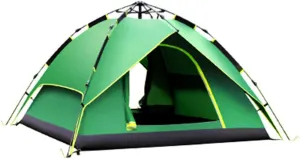 Hydraulic Automatic Pop Up Tent, Double-Layer Camping Tent, 3-4 Person Camping Tent, Good Stability, for Outdoor Camping-215 215 135Cm,Green