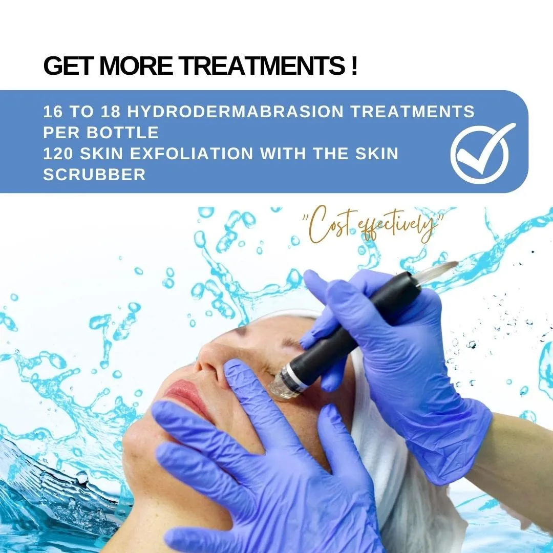 Hydrodermabrasion Serum SALIKLEAR, Extraction - Exfoliation -Unclog Pores Solution for Wet Microdermabrasion or Aqua Peeling machine, 16 oz. by Natuderma.