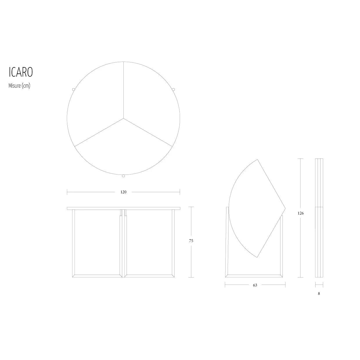 Icaro Convertible Dining Round Table by Altacom