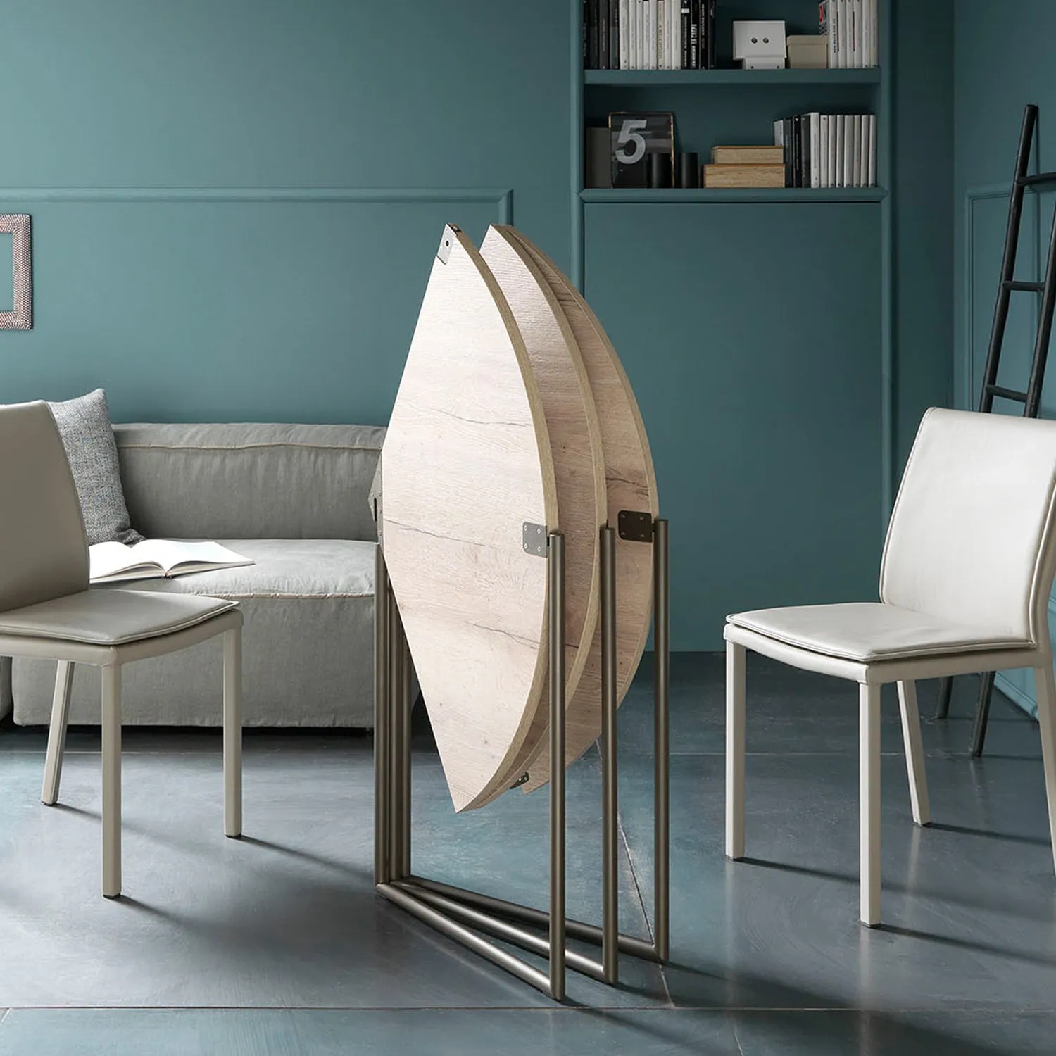 Icaro Convertible Dining Round Table by Altacom