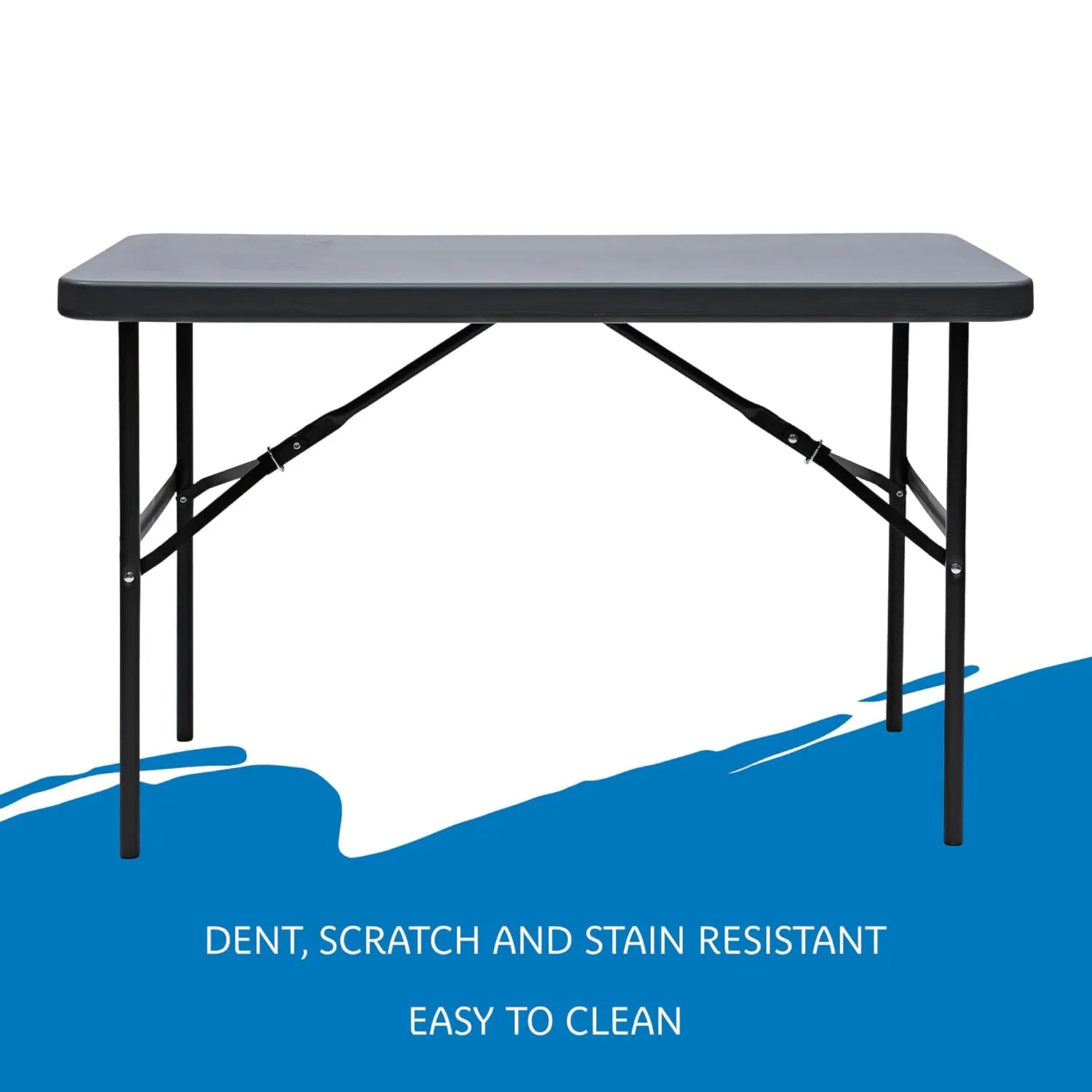 Iceberg 65507 IndestrucTable Commercial Folding Table, 24''x48'', Charcoal