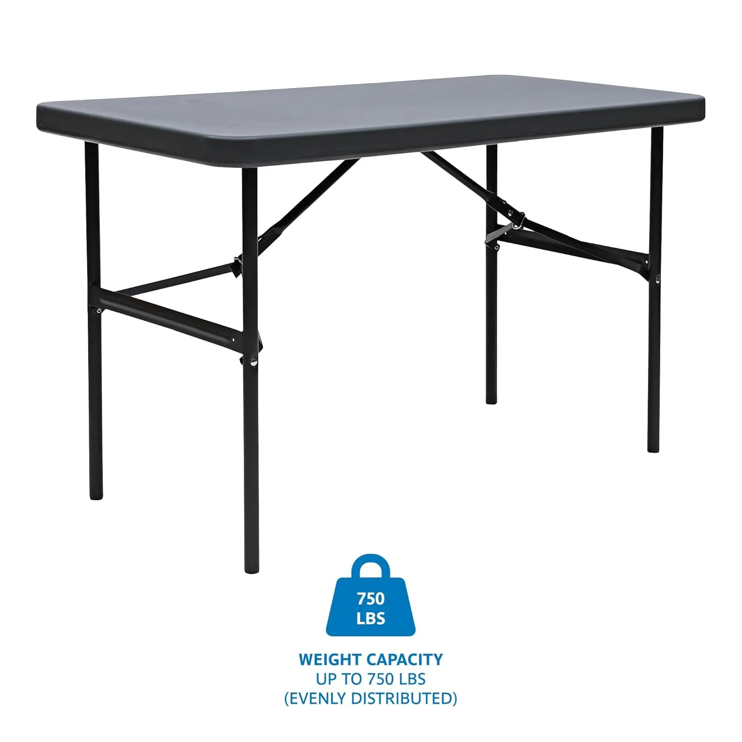 Iceberg 65507 IndestrucTable Commercial Folding Table, 24''x48'', Charcoal