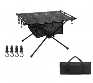 IGT Table Portable Aluminum Alloy Folding Table Multifunction Ultralight Barbecue Camping Table Hiking Roll-Up Desk with Storage Bag for BBQ Picnic Hiking Riding