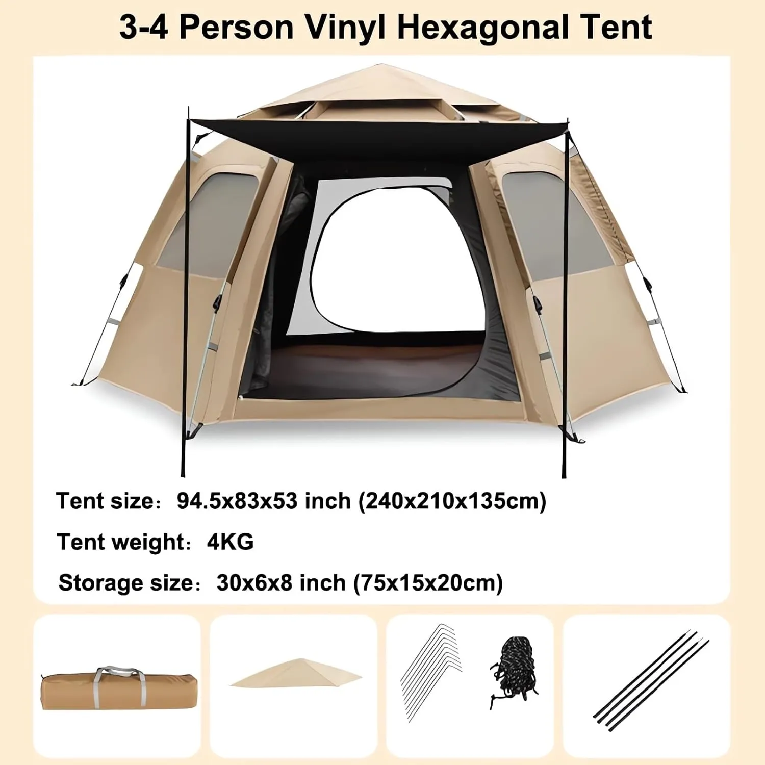 Instant Tents for Camping 3 Second Tent Tents for Camping 4 Person Instant Pop Up Tent Camping Tent Dome Tent
