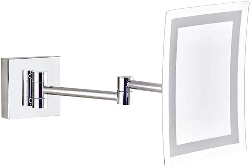 IOCCIOBB Makeup Mirror Vanity Mirror Wall Mounted Makeup Mirror,HD Fill Light Folding LED Vanity Mirror Single-Sided Magnification for Dressing Tables Bedroom Cosmetic Mirror