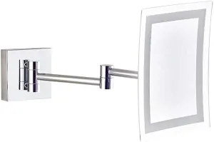 IOCCIOBB Makeup Mirror Vanity Mirror Wall Mounted Makeup Mirror,HD Fill Light Folding LED Vanity Mirror Single-Sided Magnification for Dressing Tables Bedroom Cosmetic Mirror