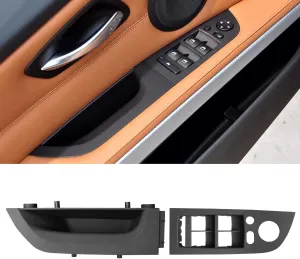 Jaronx Compatible with BMW 3 Series E90 LCI/E91 LCI Driver Side Door Handle 2008-2011, Window Switch Panel Cover Door Pull Handles Driver Side Armrest 320i,323i,325i,328i,335i(13.98inch)