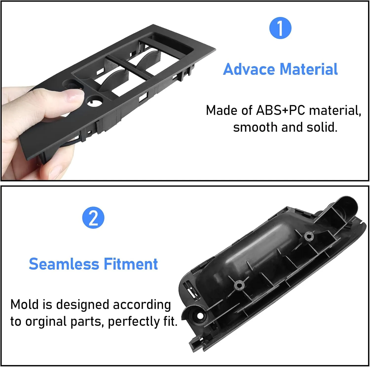 Jaronx Compatible with BMW 3 Series E90 LCI/E91 LCI Driver Side Door Handle 2008-2011, Window Switch Panel Cover Door Pull Handles Driver Side Armrest 320i,323i,325i,328i,335i(13.98inch)