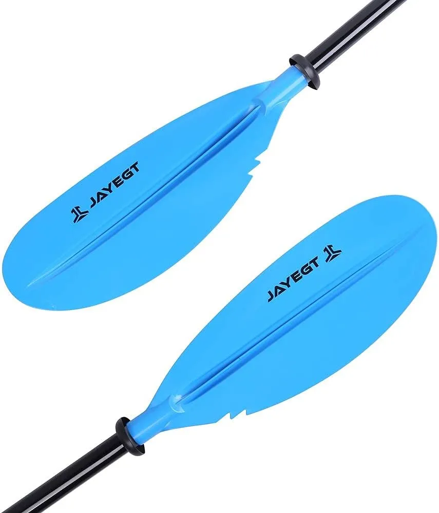 JAYEGT Kayak Paddle 87.4Inch/222CM Aluminum Alloy Shaft Kayaking Boating Oar with Paddle Leash, 1 Paddle   1 Leash