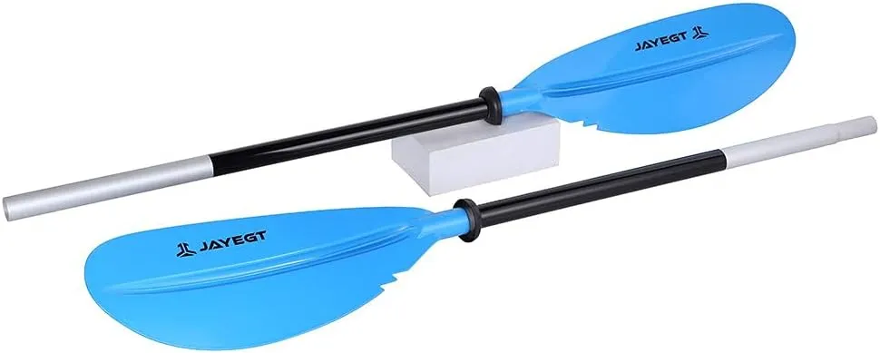 JAYEGT Kayak Paddle 87.4Inch/222CM Aluminum Alloy Shaft Kayaking Boating Oar with Paddle Leash, 1 Paddle   1 Leash