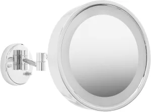 JERDON 9.75-Inch Wall Mount Mirror - Makeup Mirror with 3X Magnification & 15-inch Wall Extension - Chrome Finish Mirror - Model HL7CF