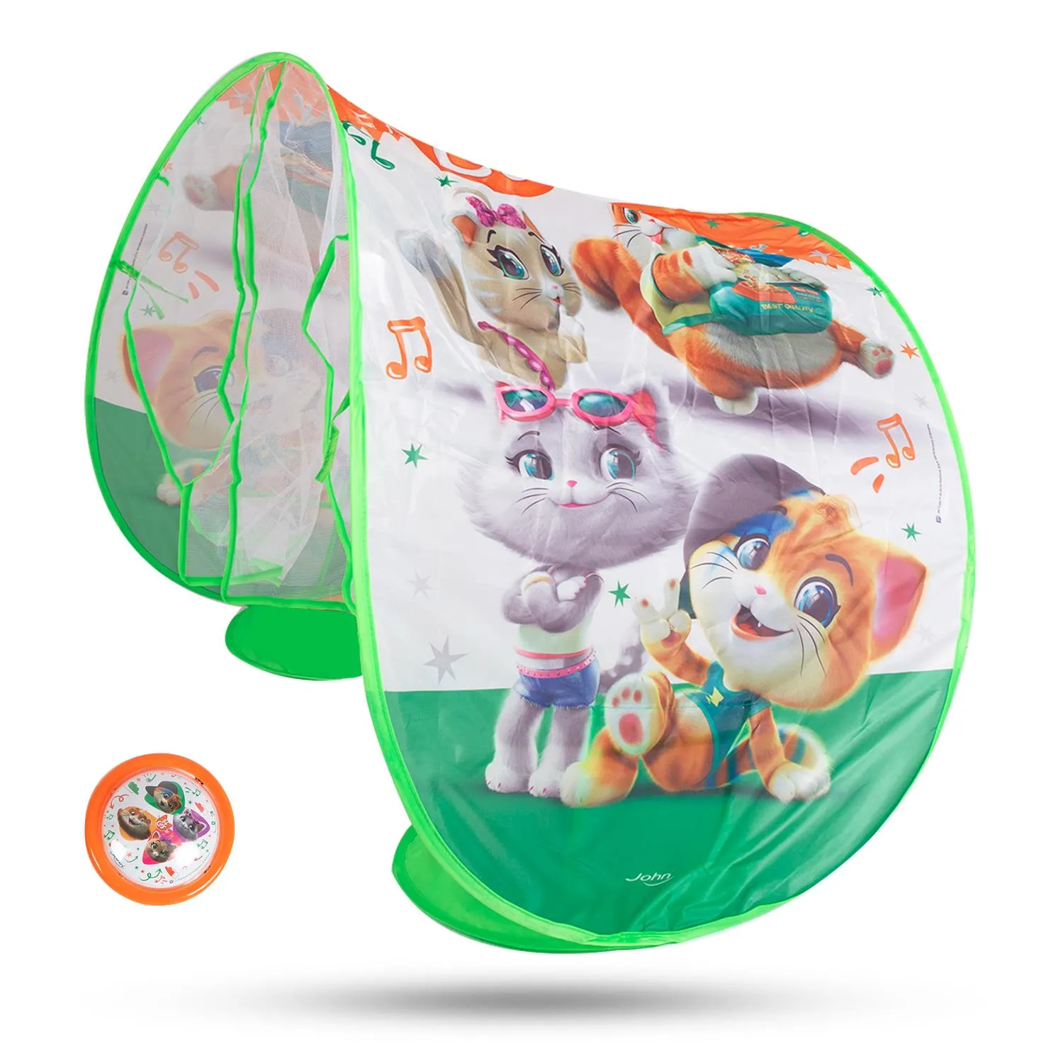 John Pop Up 44 Cats Bed Tent with Night Light, 1pk