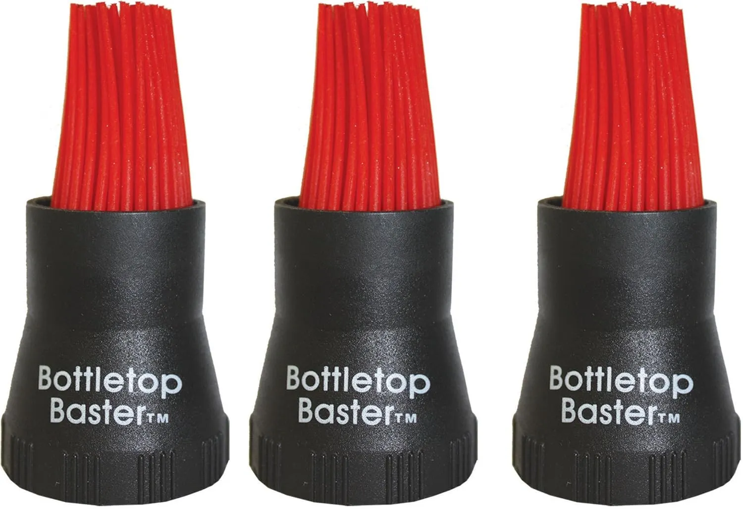 Jokari Crazy But It Works Silicone Bottletop BBQ Baster, Black, 3-Pack