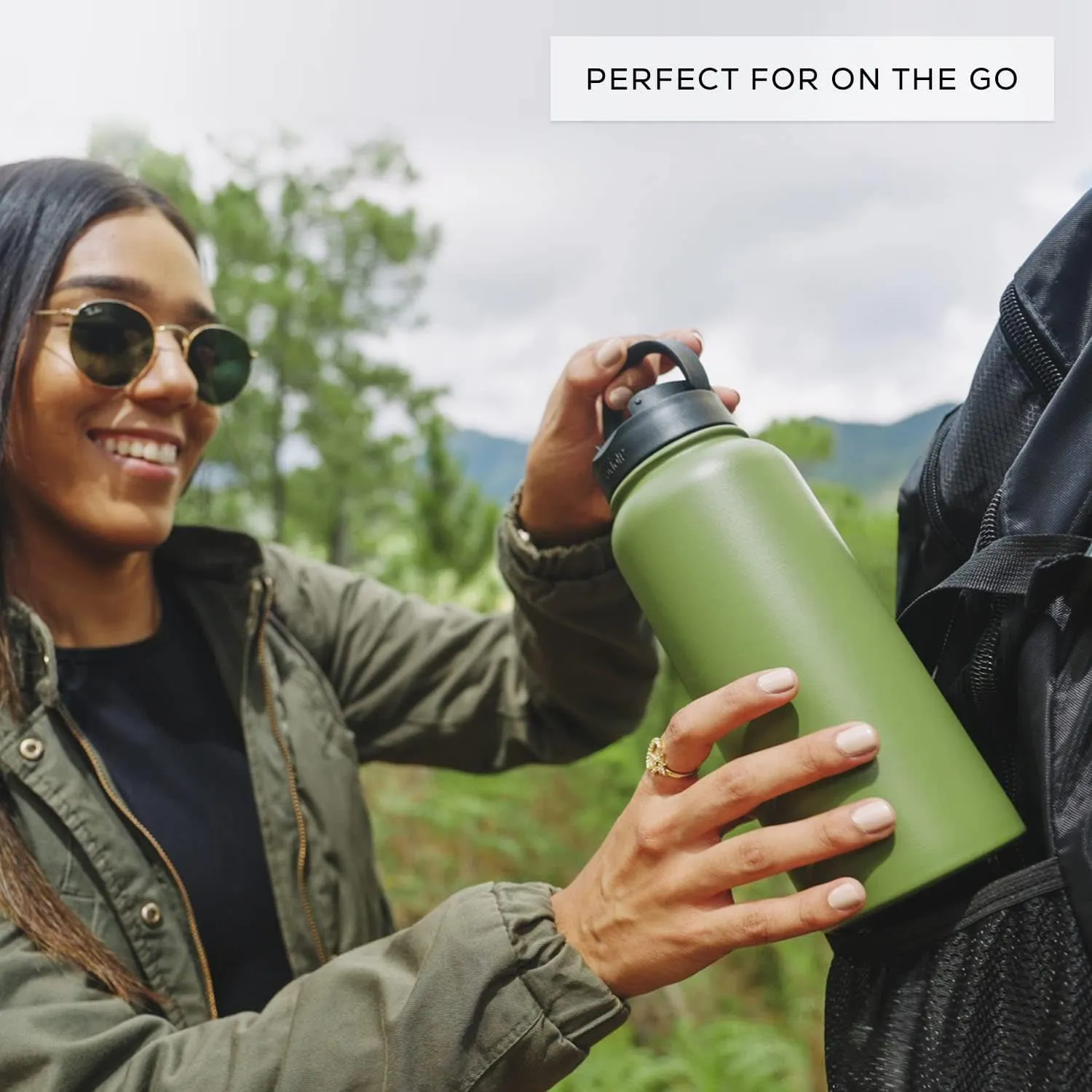 JoyJolt Triple Insulated Water Bottle with Straw Lid AND Flip Lid! 32oz , 12 Hour Hot/Cold Vacuum Insulated Stainless Steel Large Bottle. BPA-Free Leakproof Thermos Water Bottles