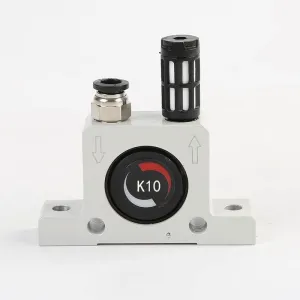 K10 Industrial Pneumatic Turbine Ball Vibrator, K 1/4'' K10 Thread Pneumatic Vibrator Power Concrete Vibrator Ball Type Aluminum Alloy Air Turbine Oscillator with Silencer