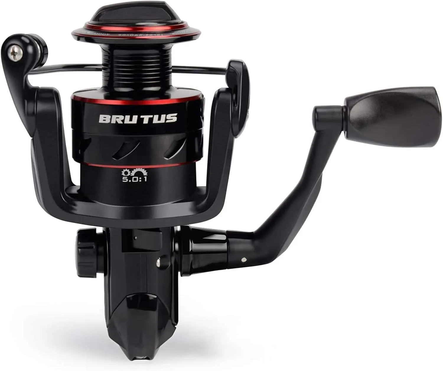 KastKing Brutus Spinning Reel, Freshwater Spinning Fishing Reels, Graphite Frame, CNC Aluminum Spool, 5.2:1 Gear Ratio, 4 1 Ball Bearings