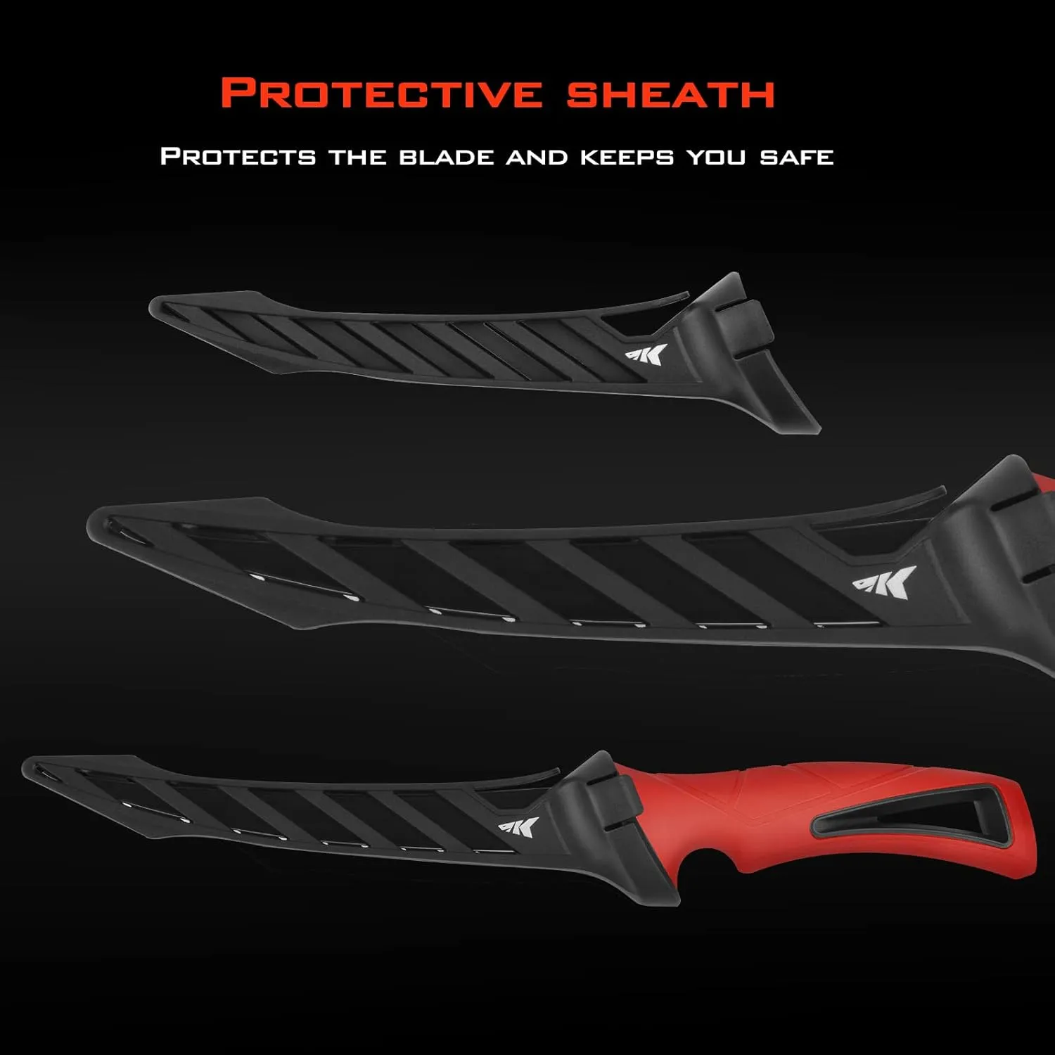 KastKing Intimidator Fillet Knife with Sharpening Steel, Ultra-Sharp G4116 German Stainless-Steel Blades, Non-Slip Handle, Protective Sheath, 7'' Fillet Knife and Honing Rod