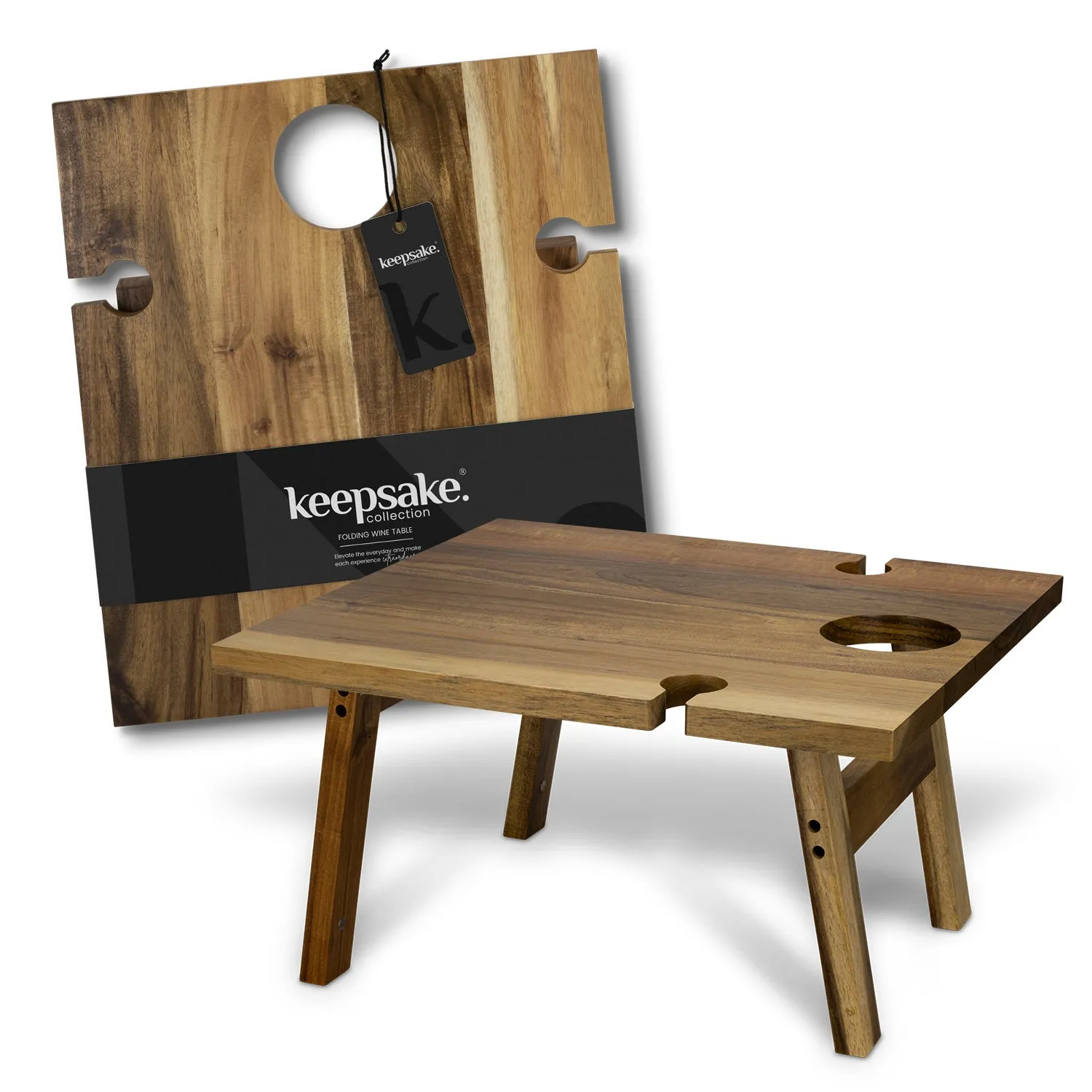 Keepsake Folding Wine Table (Natural)