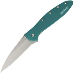 Kershaw Leek Assisted Opening Knife Teal (3" Bead Blast) 1660TEAL