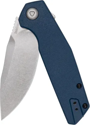 Kershaw Lucid Folding Pocket Knife, 3.2 inch Clip Point Blade with Blue Handle, Stonewash Blade Finish, Pocketclip