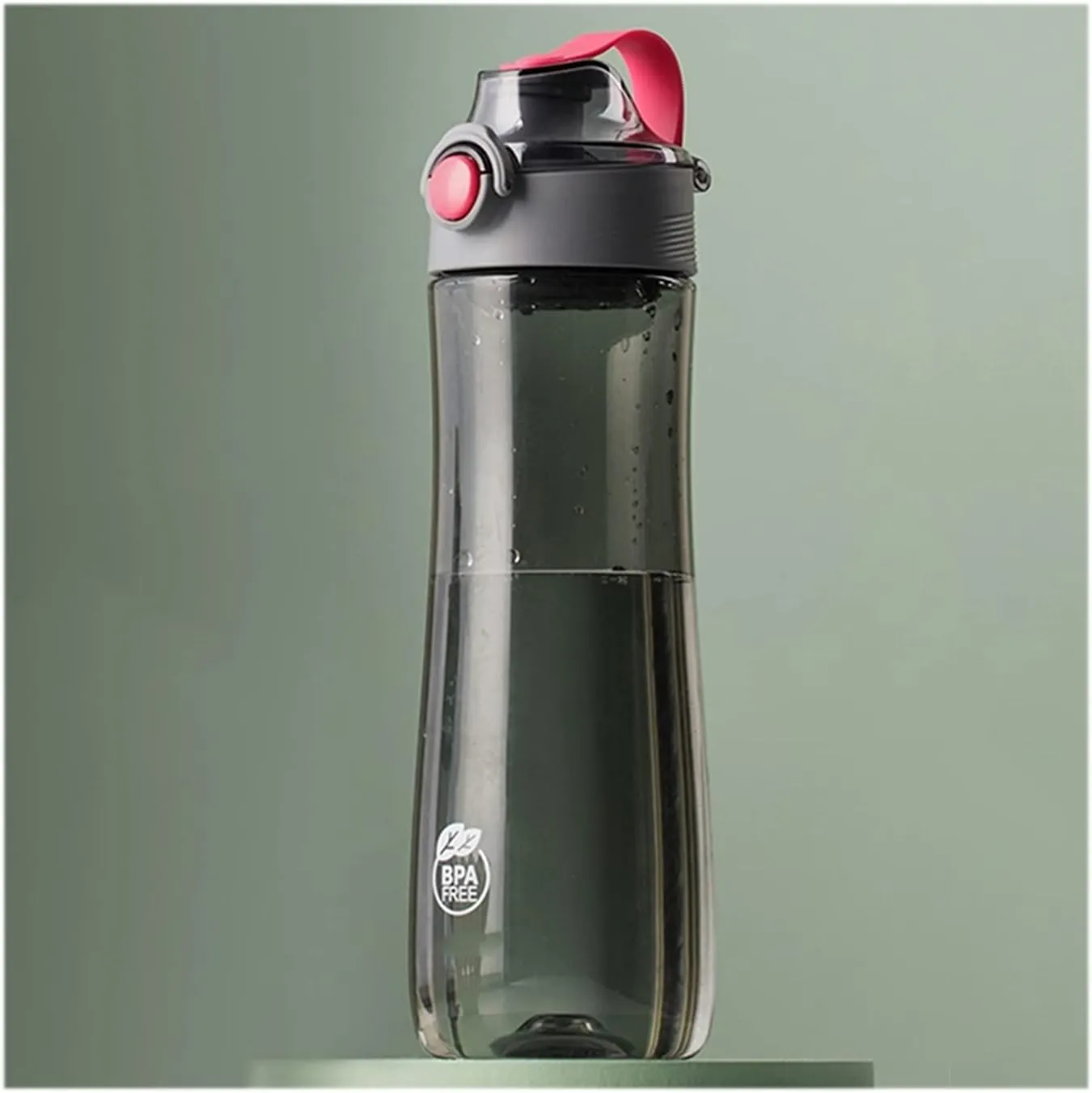 kettles Large Sports Water Bottles with Portable Handle/Push Button,20.6oz Plastic Water Cups with Filter,BPA free,Medium,Leak proof canteen(A,Medium)