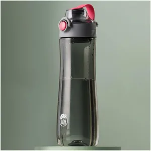 kettles Large Sports Water Bottles with Portable Handle/Push Button,20.6oz Plastic Water Cups with Filter,BPA free,Medium,Leak proof canteen(A,Medium)