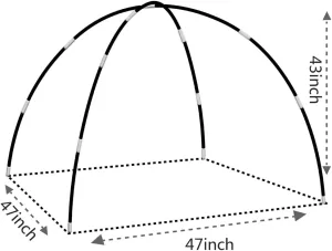 Kids Tent Replacement Poles - Fiberglass Poles for Indoor & Outdoor Play Tents, Suitable for Boys and Girls Tent, Length 112in(S)