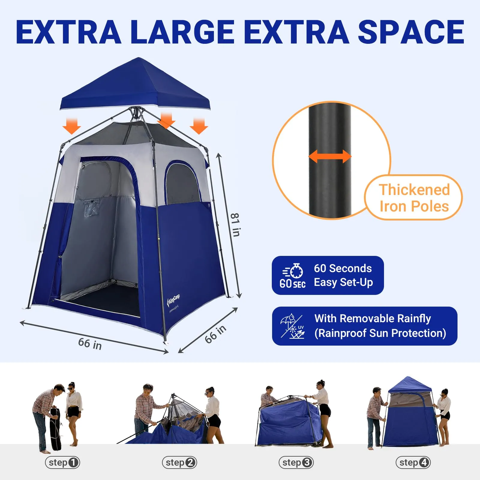 KingCamp MARASUSA Q Portable Instant Pop Up Privacy Shelter