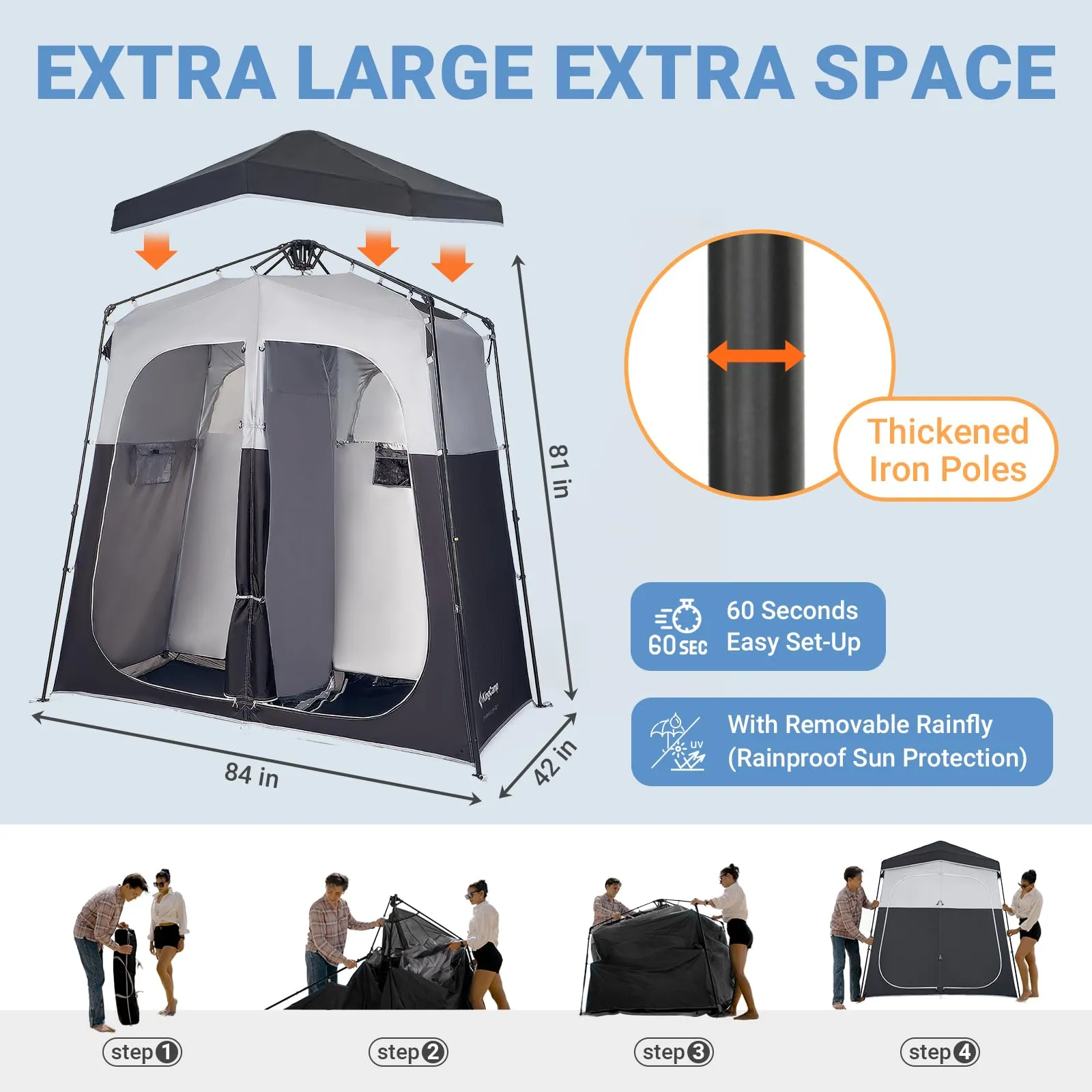 KingCamp MARASUSA Q Portable Instant Pop Up Privacy Shelter