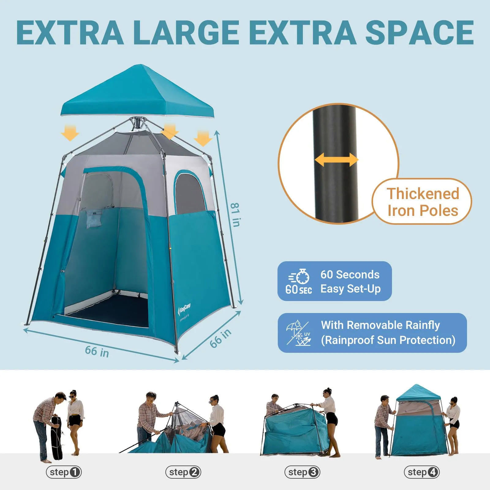 KingCamp MARASUSA Q Portable Instant Pop Up Privacy Shelter