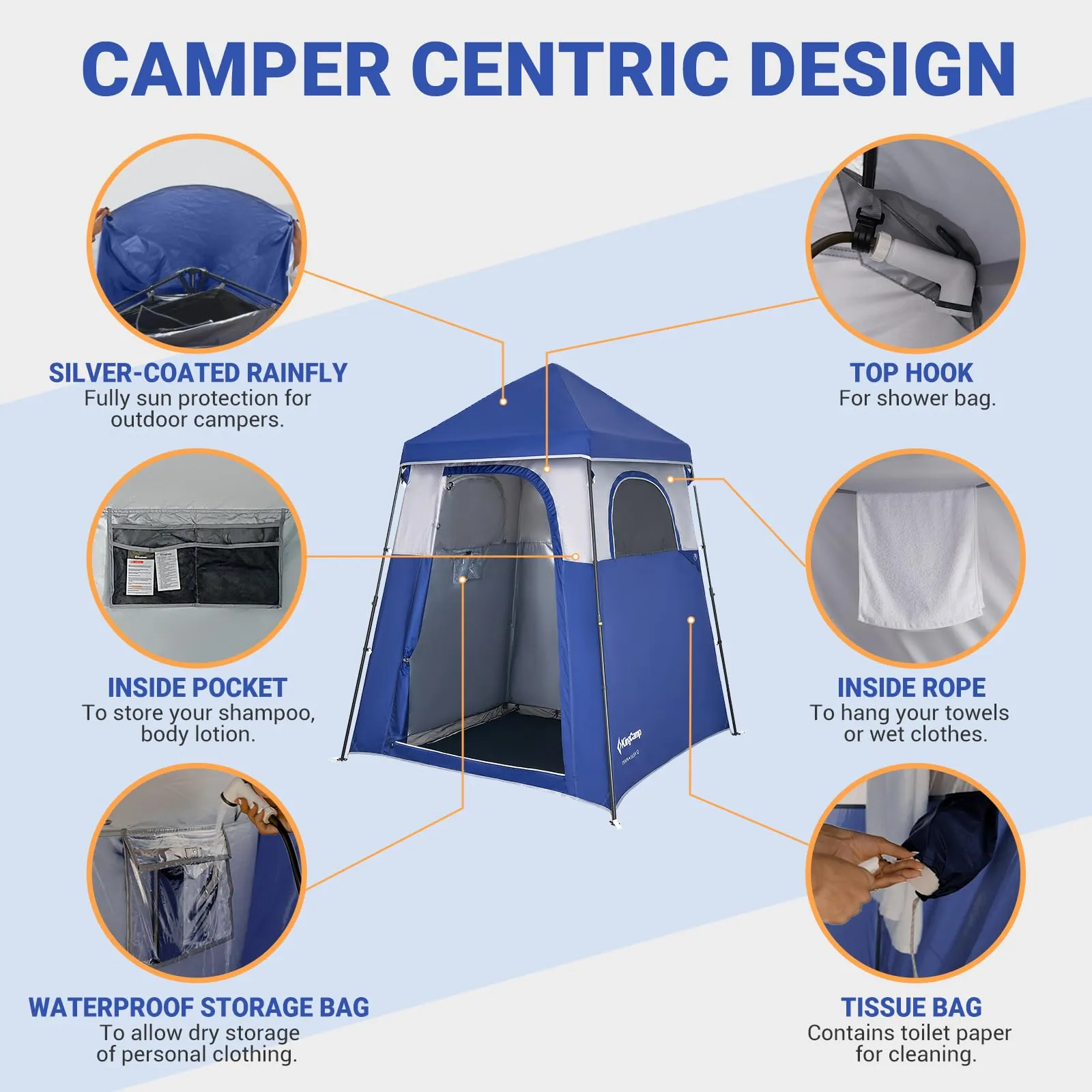 KingCamp MARASUSA Q Portable Instant Pop Up Privacy Shelter
