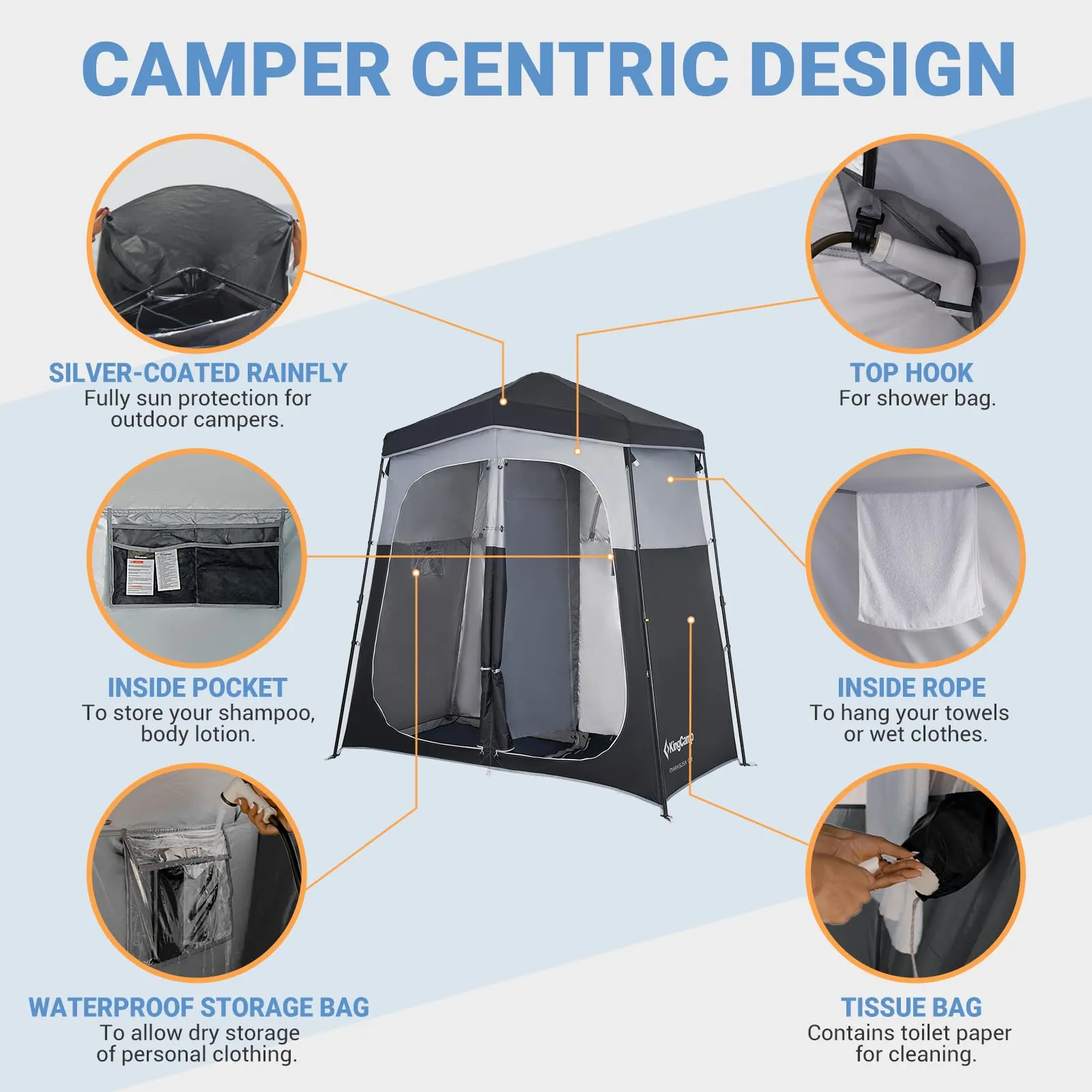 KingCamp MARASUSA Q Portable Instant Pop Up Privacy Shelter