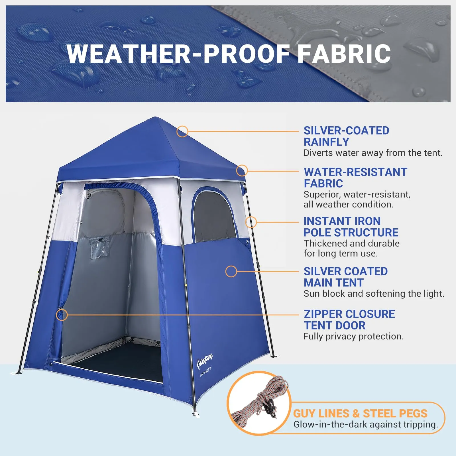 KingCamp MARASUSA Q Portable Instant Pop Up Privacy Shelter