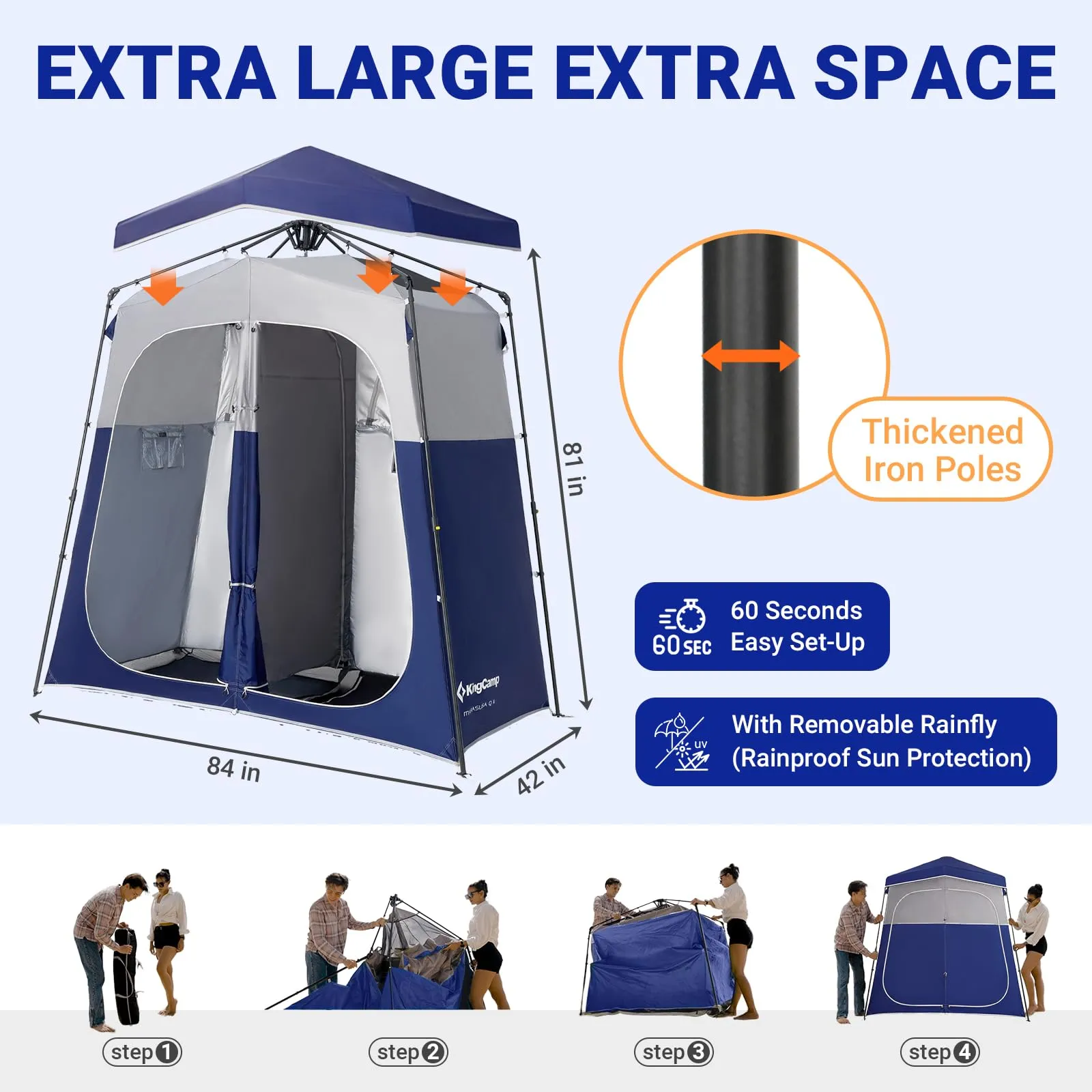 KingCamp MARASUSA Q Portable Instant Pop Up Privacy Shelter