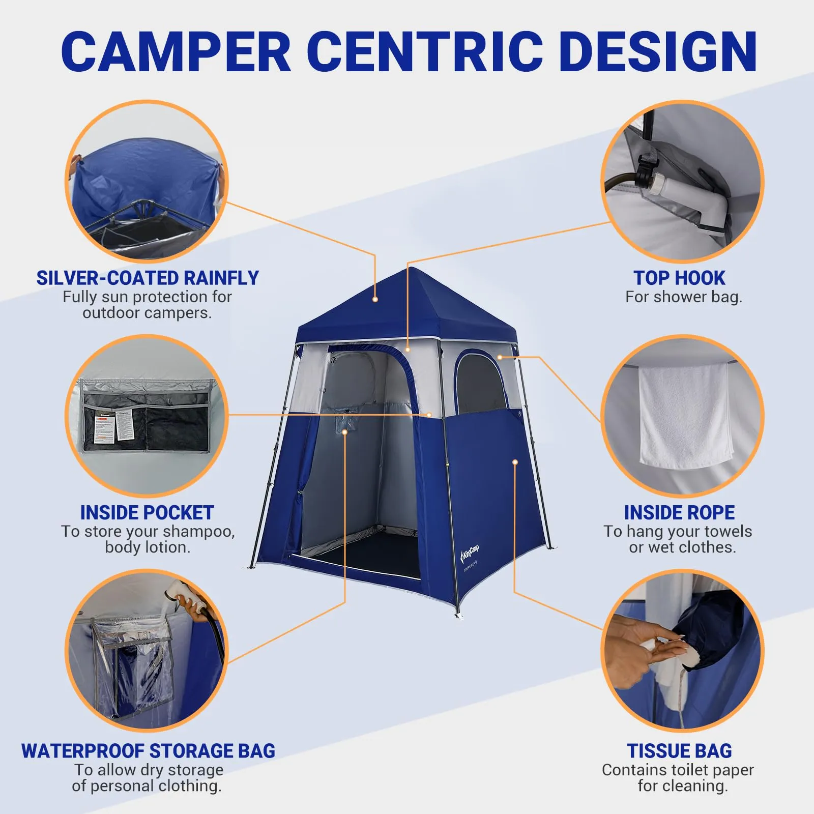 KingCamp MARASUSA Q Portable Instant Pop Up Privacy Shelter