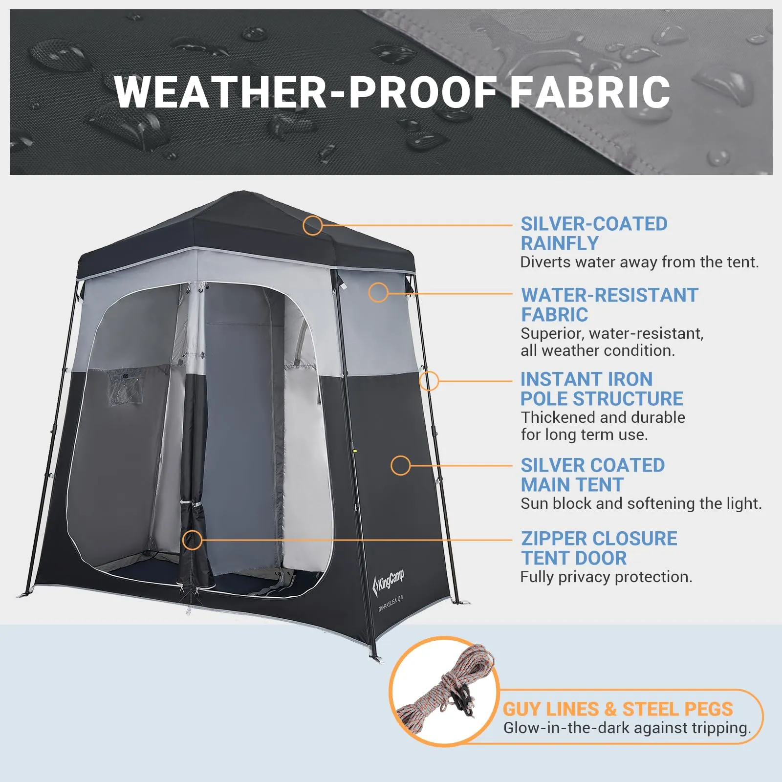 KingCamp MARASUSA Q Portable Instant Pop Up Privacy Shelter