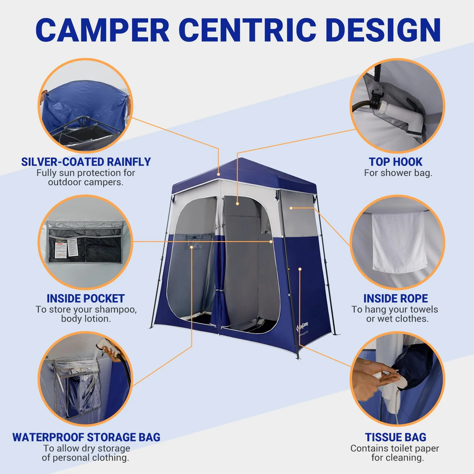 KingCamp MARASUSA Q Portable Instant Pop Up Privacy Shelter