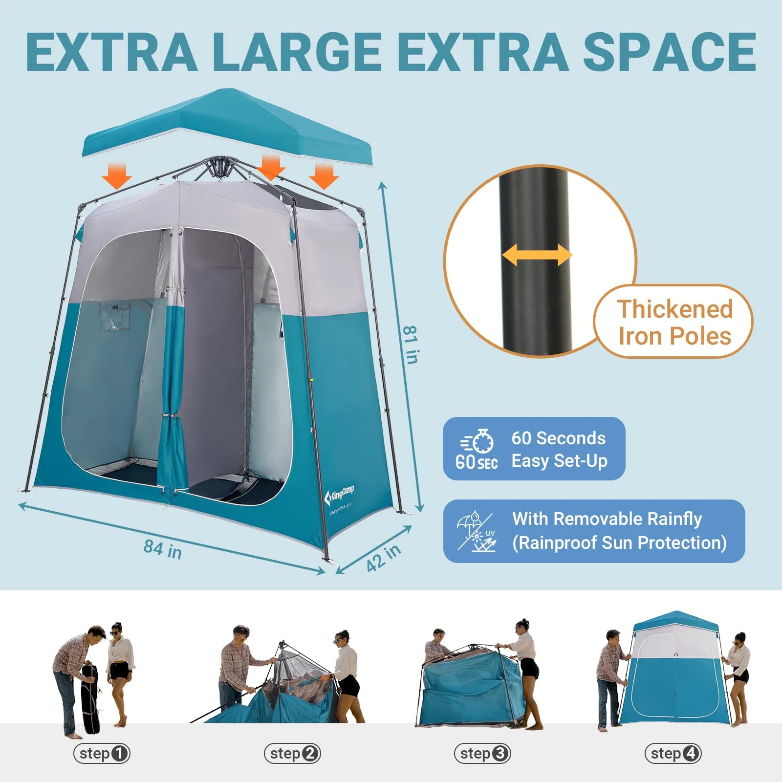 KingCamp MARASUSA Q Portable Instant Pop Up Privacy Shelter