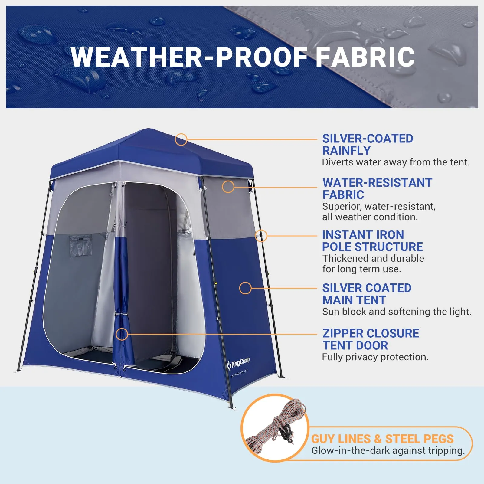 KingCamp MARASUSA Q Portable Instant Pop Up Privacy Shelter