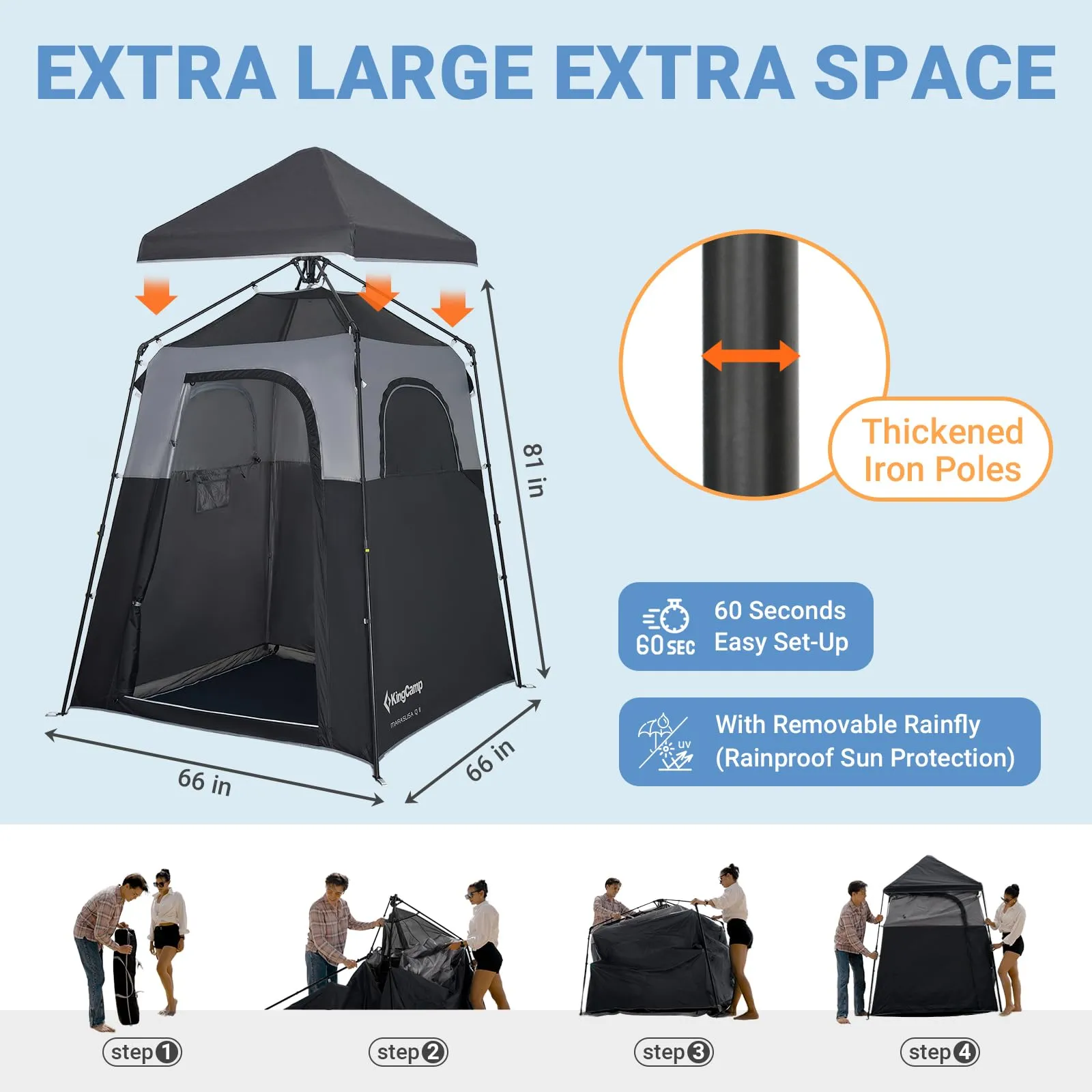 KingCamp MARASUSA Q Portable Instant Pop Up Privacy Shelter