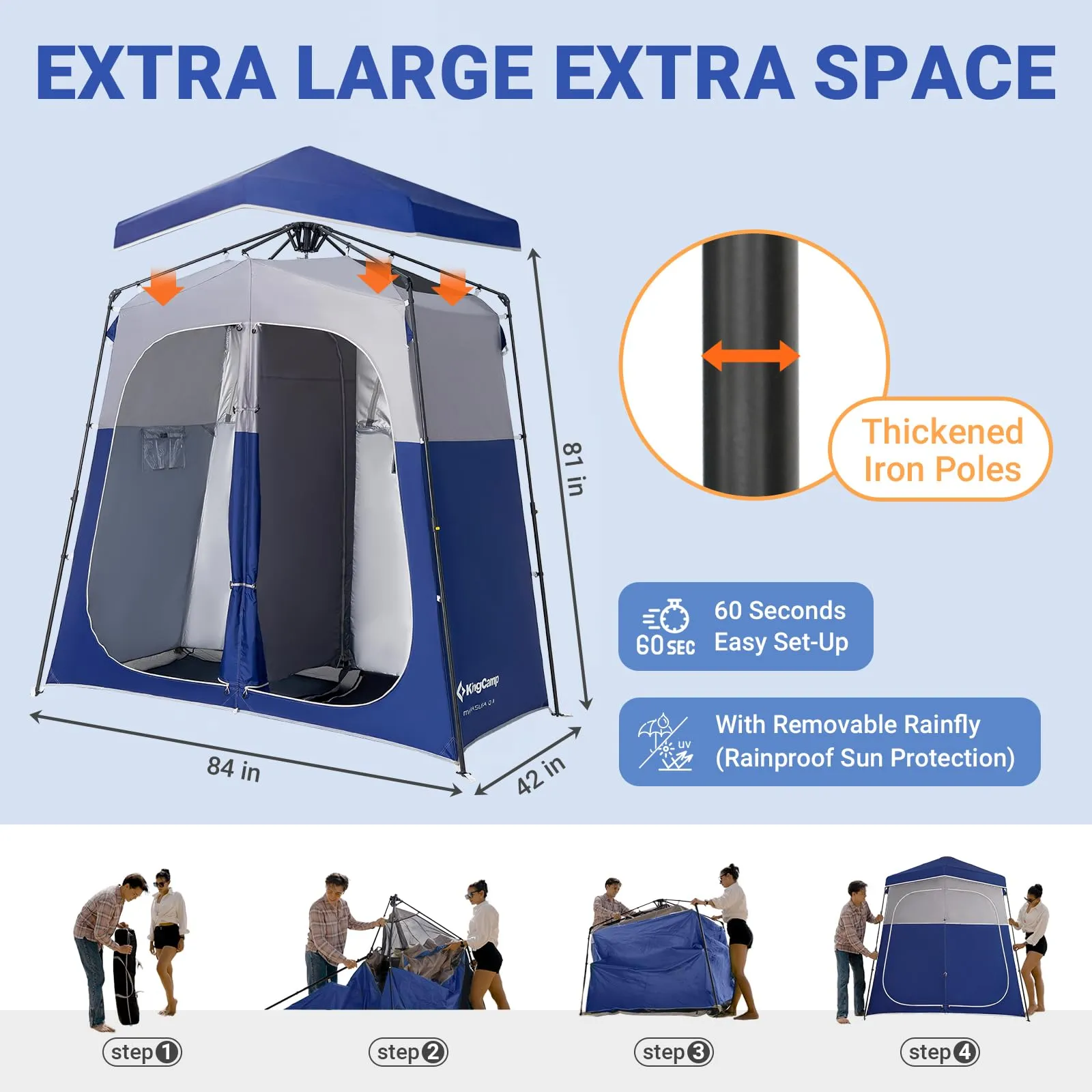 KingCamp MARASUSA Q Portable Instant Pop Up Privacy Shelter