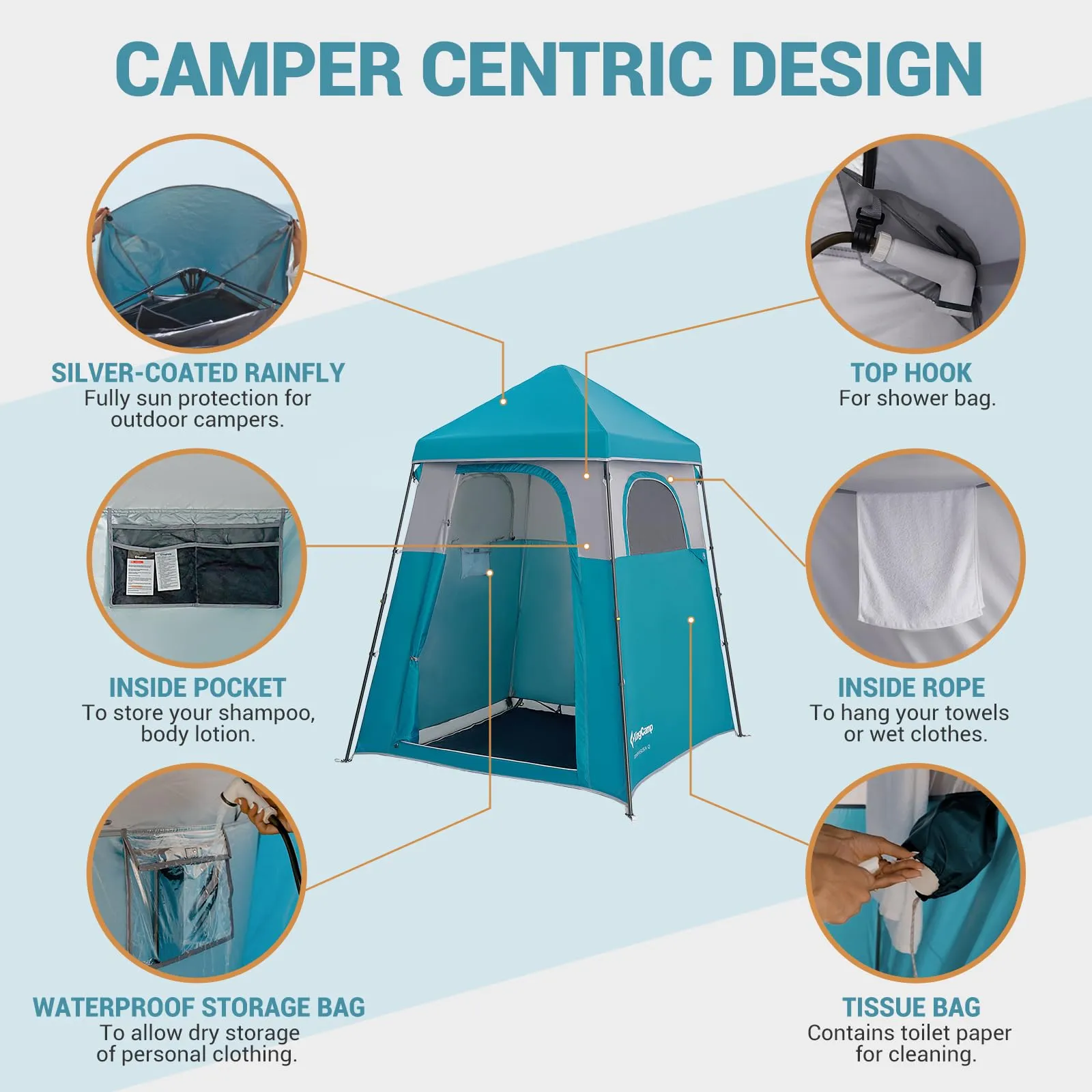 KingCamp MARASUSA Q Portable Instant Pop Up Privacy Shelter