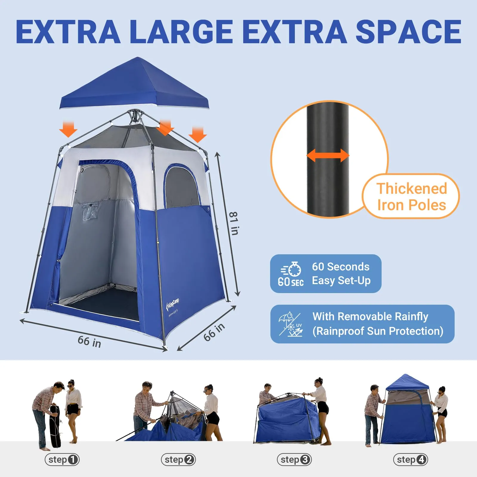 KingCamp MARASUSA Q Portable Instant Pop Up Privacy Shelter