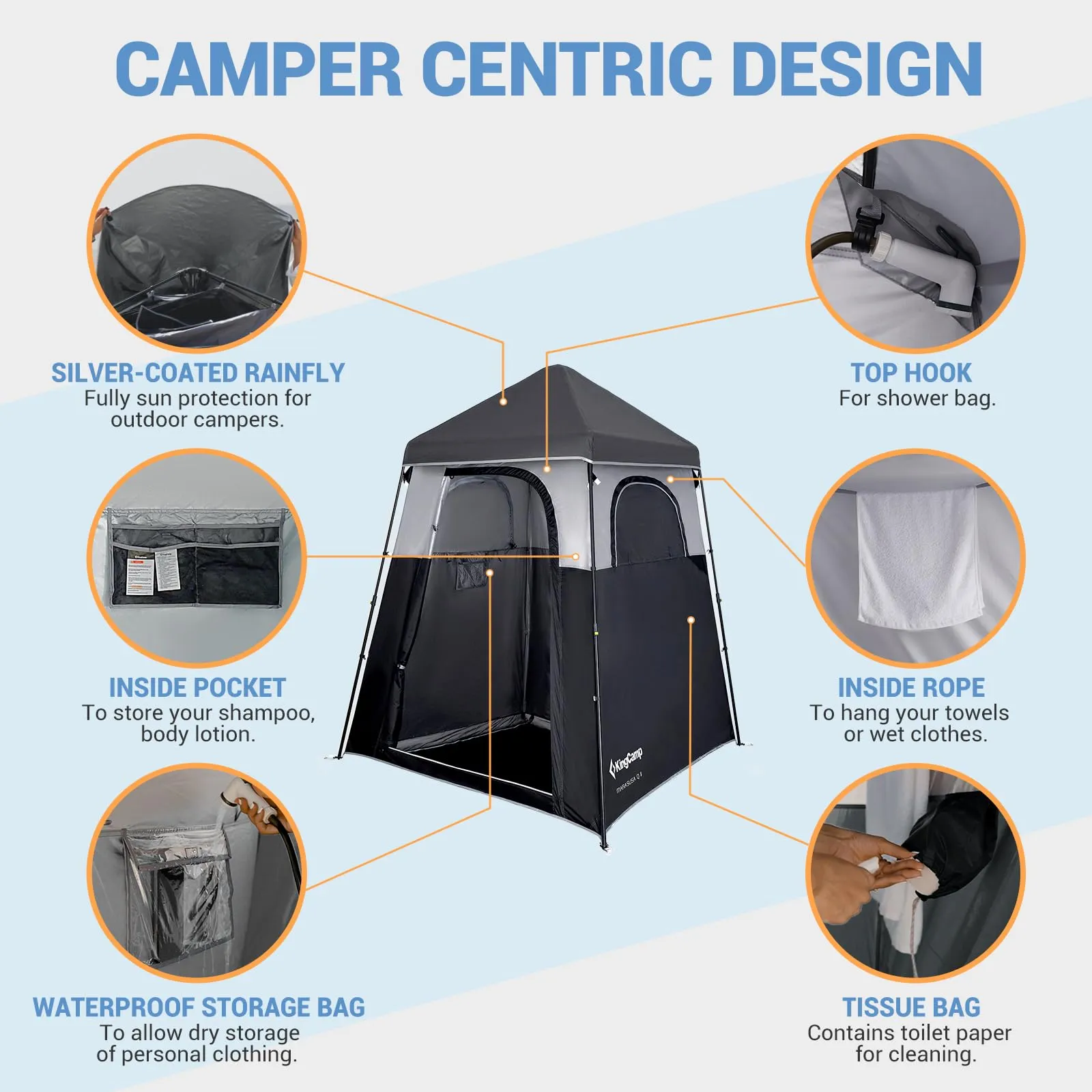 KingCamp MARASUSA Q Portable Instant Pop Up Privacy Shelter