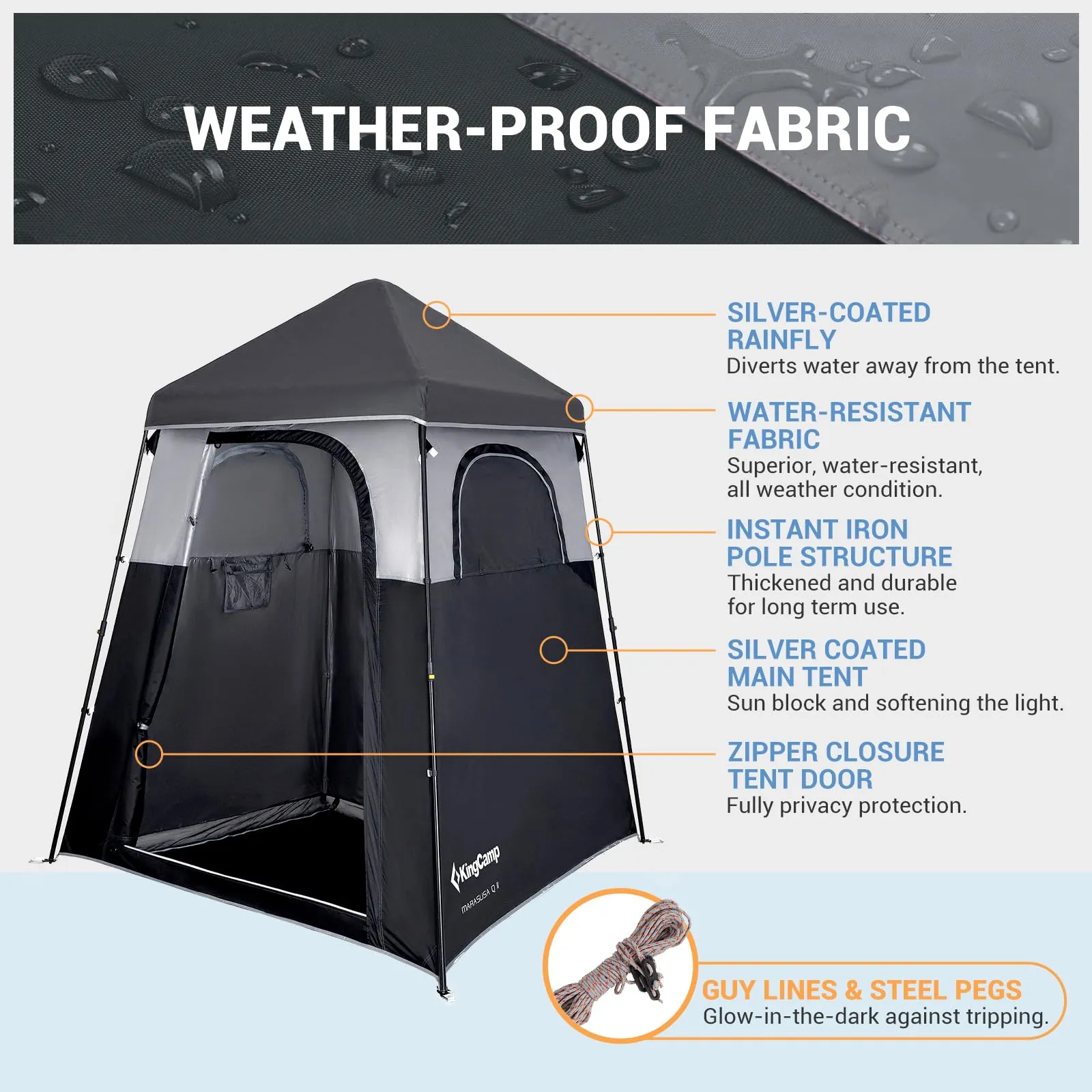 KingCamp MARASUSA Q Portable Instant Pop Up Privacy Shelter