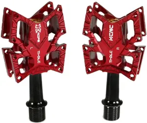 KNIFE Titanium Spindle Road Platform Pedals, Red, KPED01-TI-R, SK2173