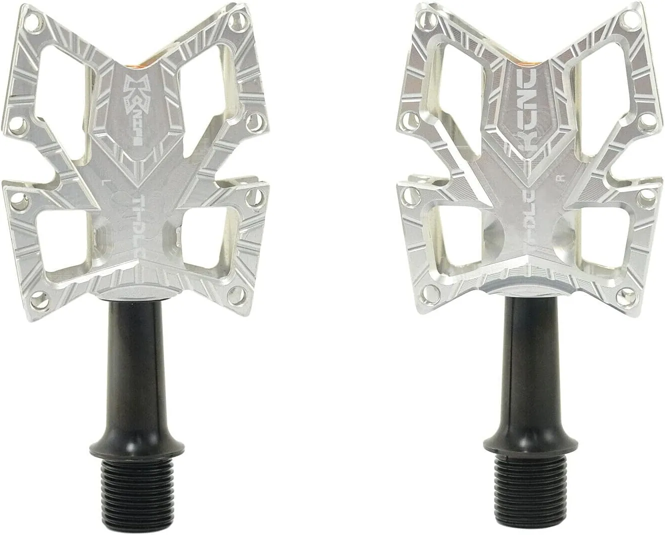 Knife Titanium Spindle Road Platform Pedals, Silver, KPED01-TI-S, SK2294