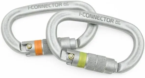 Kong Italy - I-Ovalone Carbon Twist Lock Carabiners - Lunar White